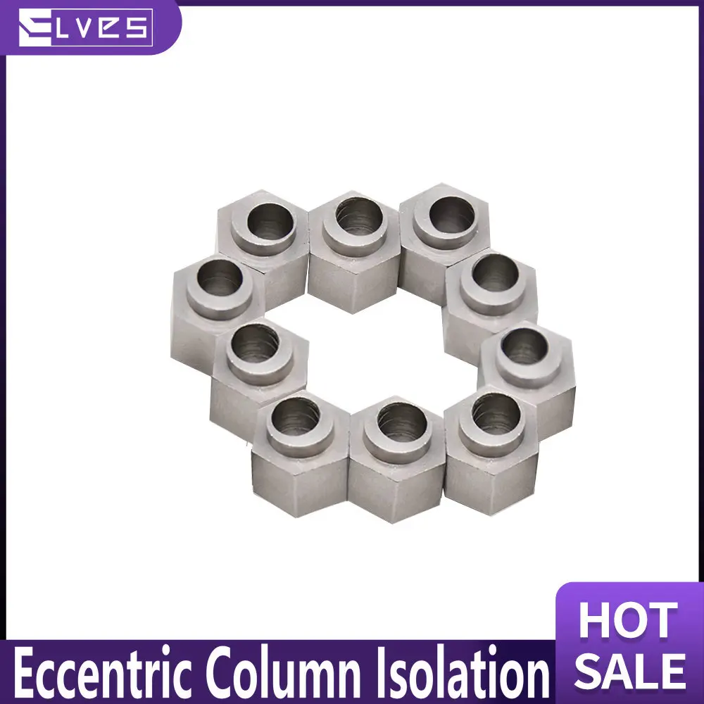 

ELVES 100PCS 3D printer Eccentric Spacer V Wheel Eccentric Column Isolation Screw Nut V Slot Stainless Steel Bore 5MM