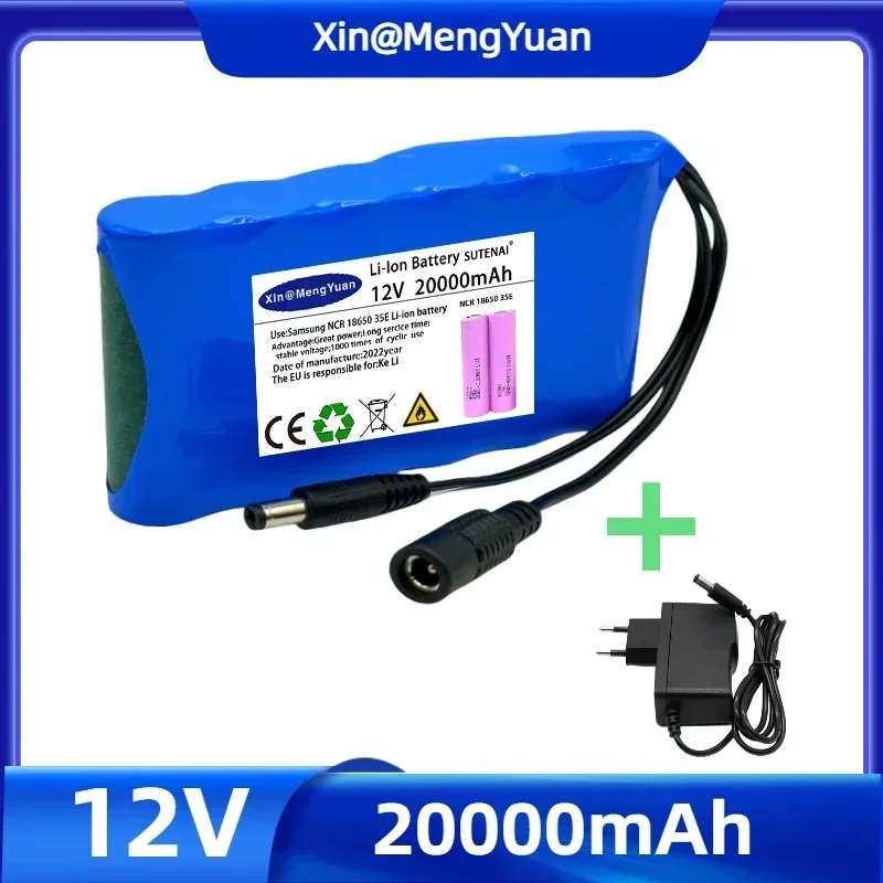 

Original NEW Portable Super 12V 20000mah Battery Rechargeable Lithium Ion Battery Pack Capacity DC 12.6v 30Ah CCTV Cam Monitor +