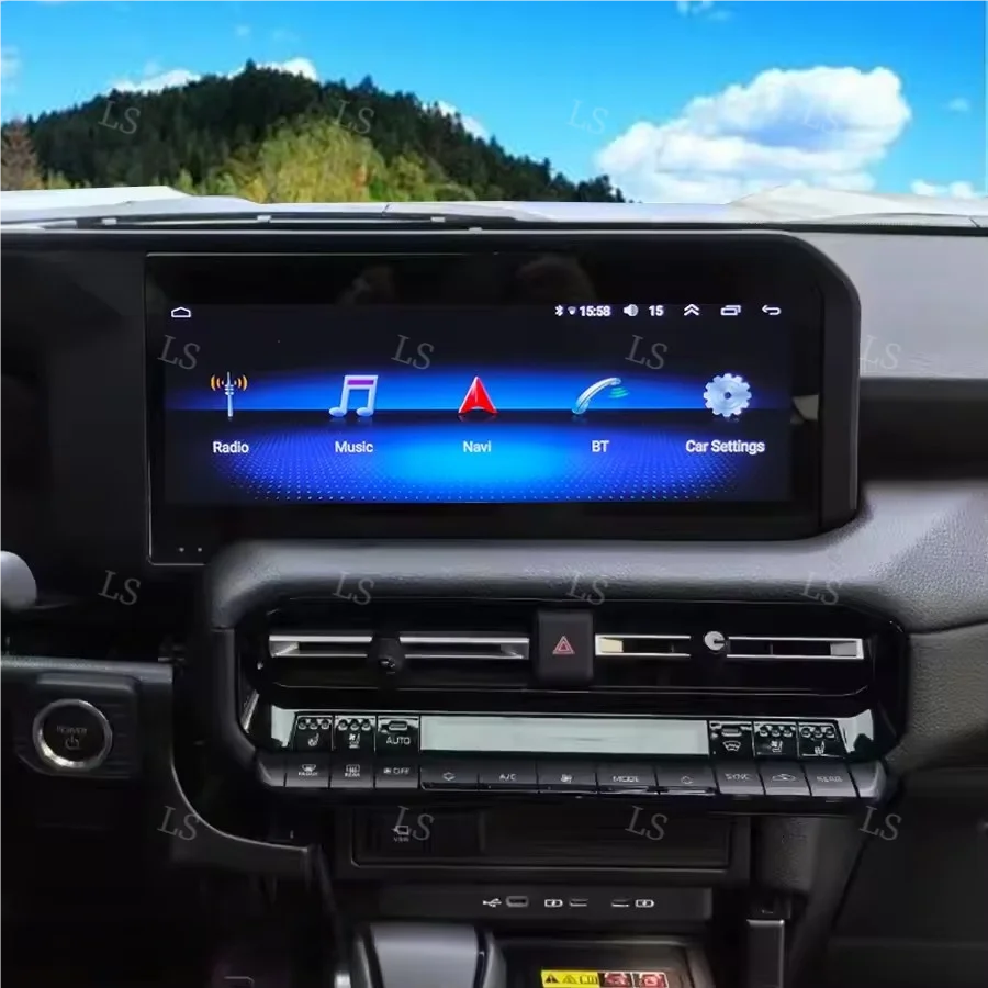 

12.3Inch Qled Screen For Toyota Prado Land Cruiser 250 Lc250 2023 2024 Android Car Multimedia Video Player Navigation CarPlay