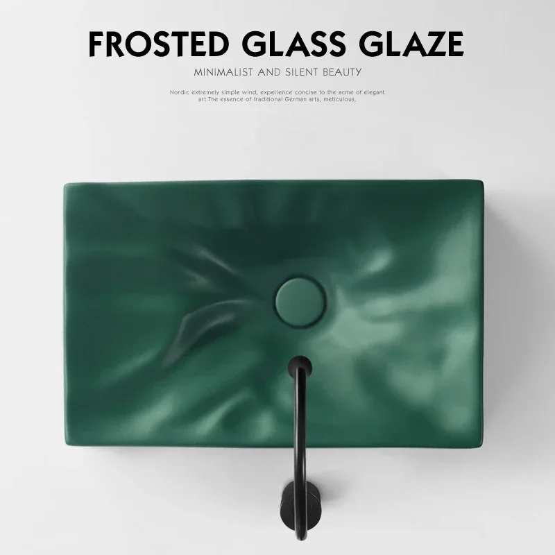 Creative single basin ceramic face wash art balcony pool