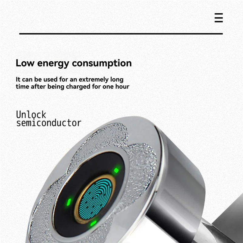 N05R Fingerprint Lock No Punching Biometric Electronic Door Lock With Tricolor Lamp For Office And Home