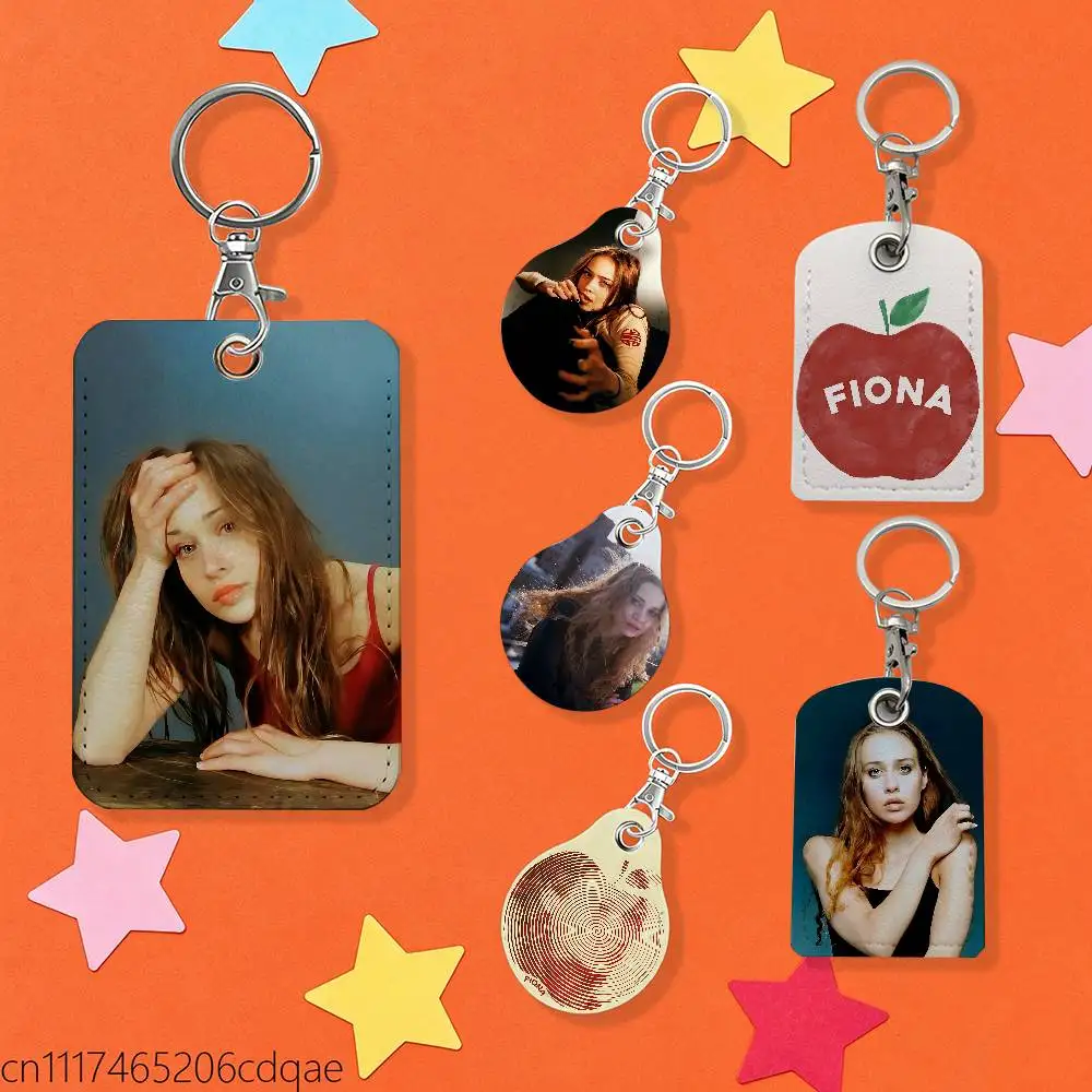 FOR Fiona Apple Rectangular Keychain Bus House Access Card Protective Cover PU Leather ID Best Sellers