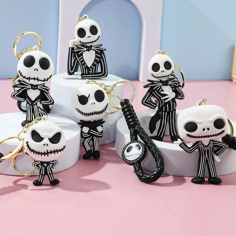 

New Christmas Eve terror skull key chain pendant fright night doll PVC key chain Halloween personality skull