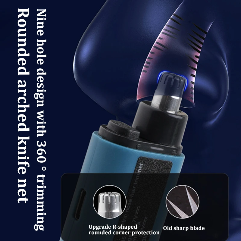 Portable Electric Nose Hair Trimmer Rechargeable Nose Hair Trimmer Beard Nose Hair Trimmer For Men Painless Nose Hair Trimmer