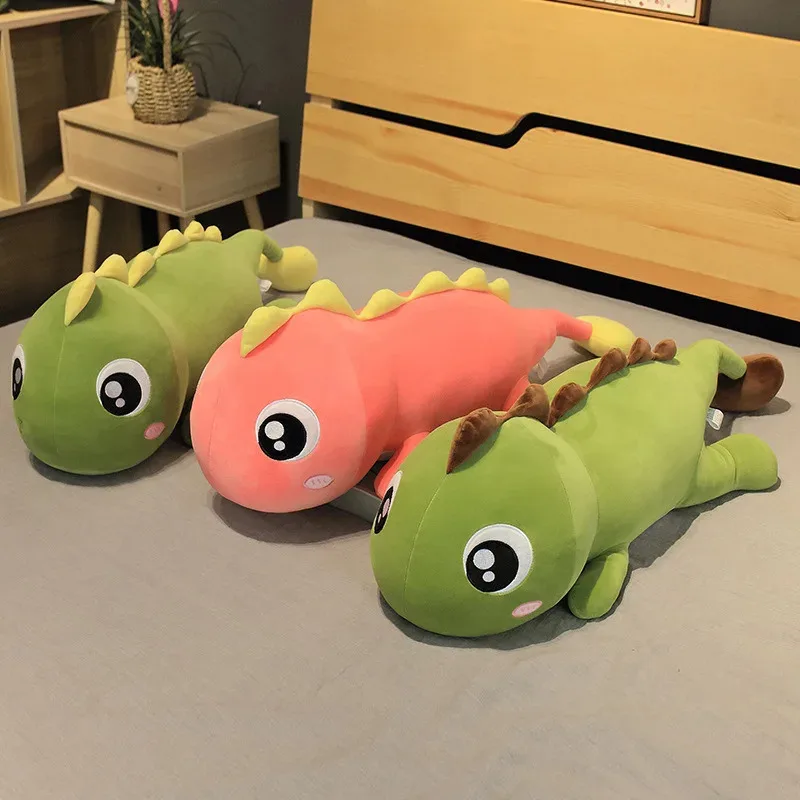 

TEMIKIDS 60CM Giant Dinosaur Stuffed Plush Toys Doll Pillow Sleeping Kawaii Big Decoration Animal Doll Soft Pillow For Kids Birt