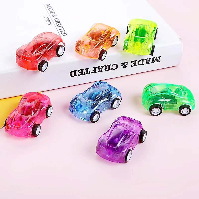 10PCS Mini Color Cartoon Pull Back Car Children Birthday Party Gift Toy Pinata Filler Sports Theme Party Gift For Boys And Girls