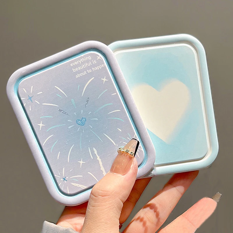 

Fashion Portable Folding Makeup Mirror Portable Pocket Mirror Women Rectangle Cosmetic Make Up Mirror For Tools Vanity