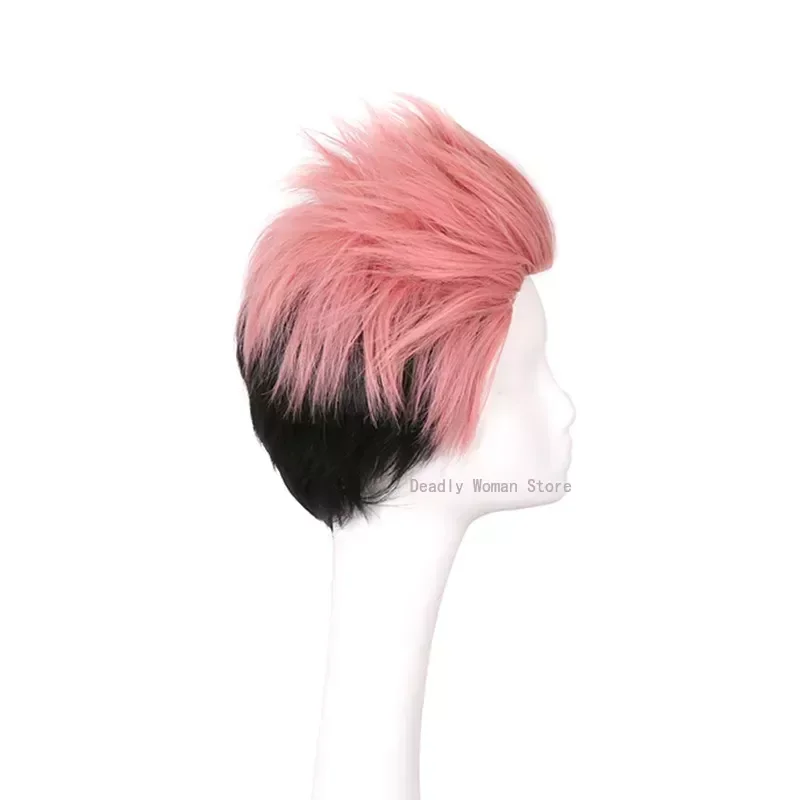 Jujutsu Kaisen Cosplay Ryomen Sukuna Wig Jujutsu Kaisen Yuji Itadori Pink Black Short Heat Resistant Fiber Hair Wigs