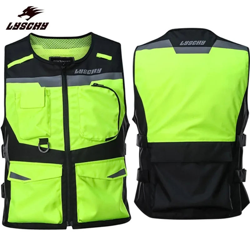 Lyschy Motorcycle Riding Wear Spring/summer Reflective Vests for Men and Women Motorcycle Safety Vests Against Falls Gear