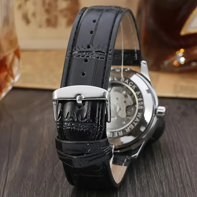High-Appearance Digital Dial Automatic Men's Watch - High-Value Fashionable Business Simple Men's Single-Style Fashion Watch - Party Fashion Daily Decoration Birthday Gift, the Best Gift for Him, No Batteries Needed
