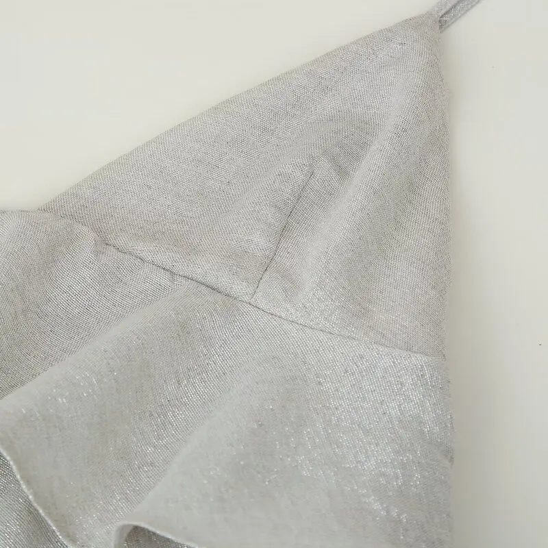 Verão nova chegada fena alça curta com decote em v em camadas decoração vestido bolo saia cintura alta estilo doce sem ma...