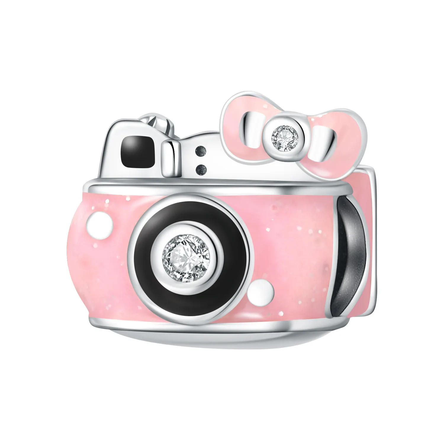 Cycuff 925 Sterling Silver Cute Cat Camera Bead Original Pendants Bracelet Necklace Charm Jewelry Party DIY Trendy Gifts