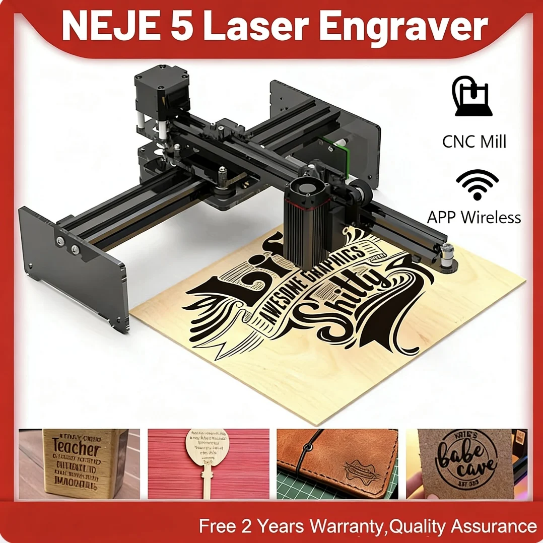 NEJE 3 N30610 CNC Laser Engraver Milling Portable CNC Router Wireless APP Control LaserGRBL- MEMS Protection Portable Mark DIY