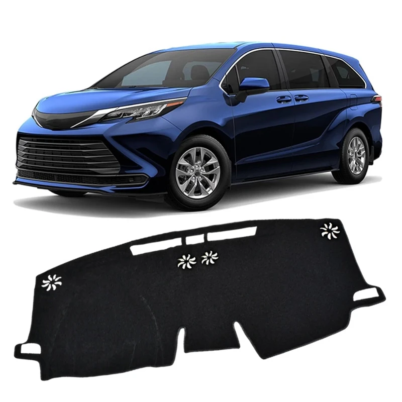 For Toyota Sienna 2021 2022 2023 2024 2025 2026 Dashmat Dashboard Cover Mat Pad Dash Sun Shield Carpet Protector Car Accessories