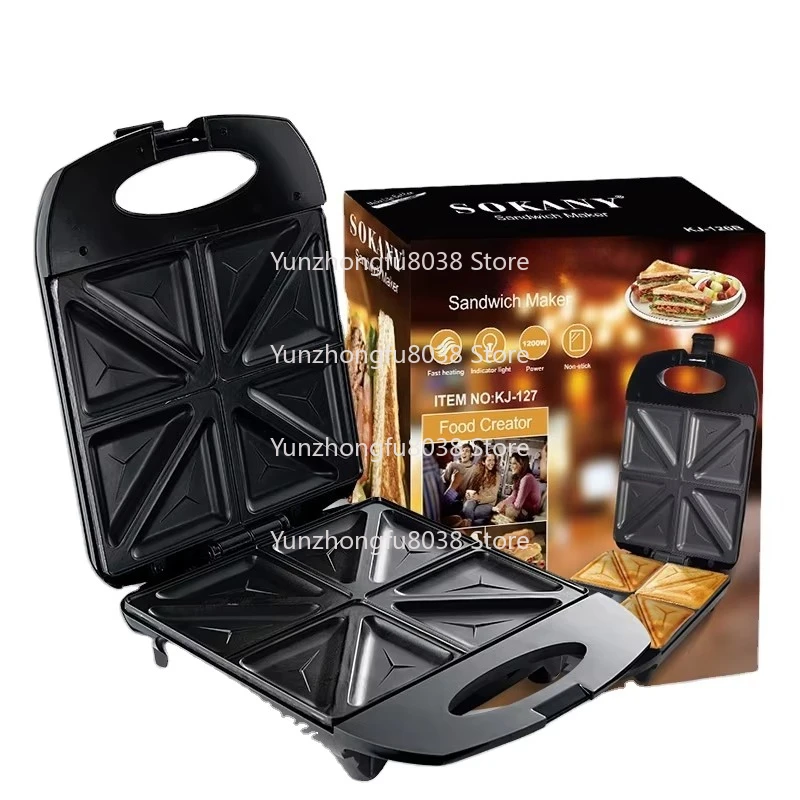 

Электрическая сэндвичница для стейка, гамбургера, гриль, сковорода для яиц, тостер для завтрака, съемный