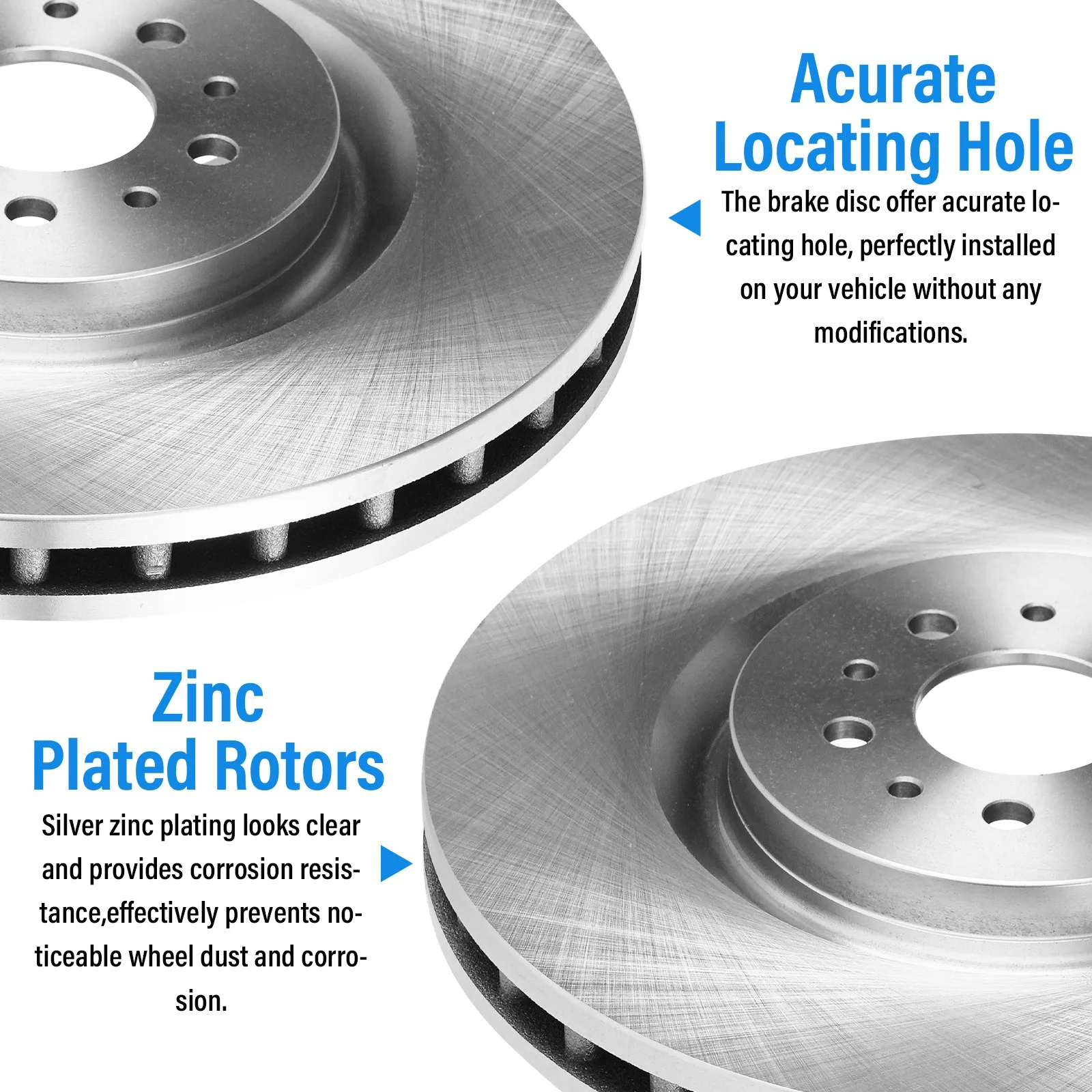 Front Disc Brake Rotors Set for Lincoln MKZ Ford Fusion