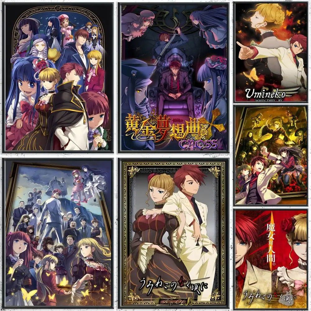 mystery anime Umineko When They Cry Poster HD Waterproof Self-Adhesive Wall Art – Multi-Scene Use, Top Gift Pick