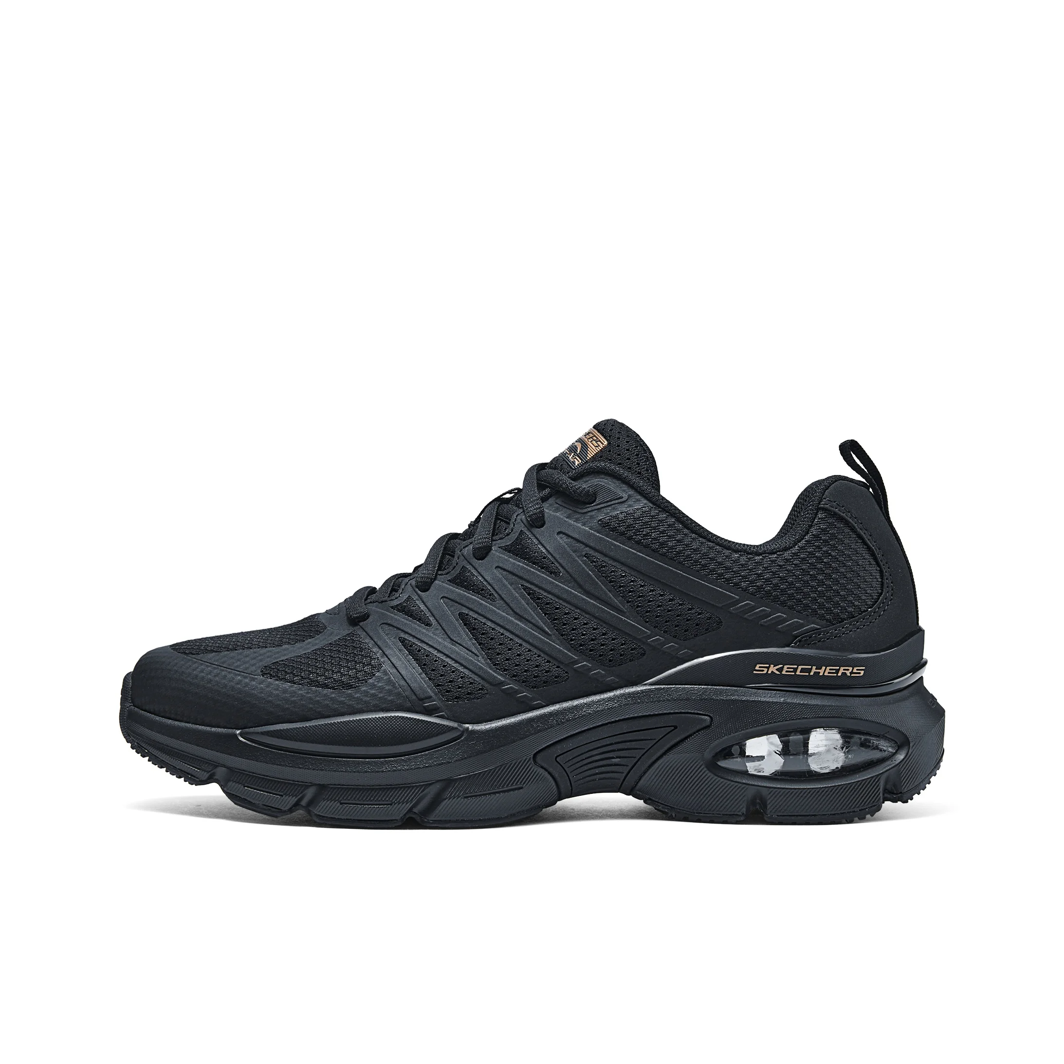 Skechers Skech Air Ventura Mesh Breathable Rebound Support Low top Casual Shoes Men's Black 232657-BBK