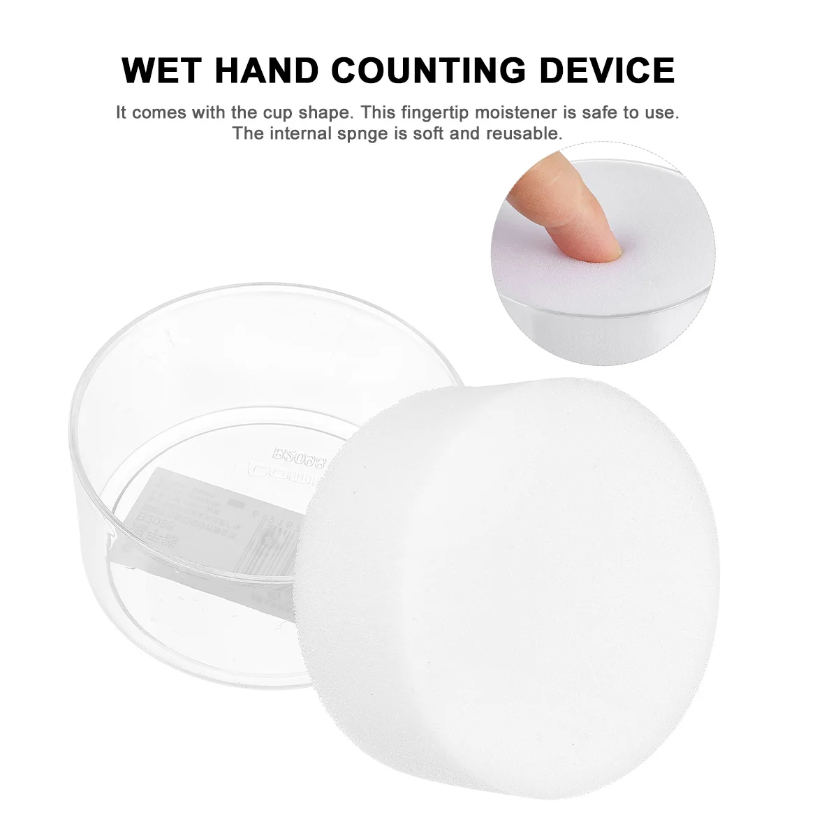 

2 шт., влажный увлажняющий крем для пальцев, пластиковая губка, чашка для подсчета наличных, эффективный инструмент для гидратора кончиков пальцев, банка