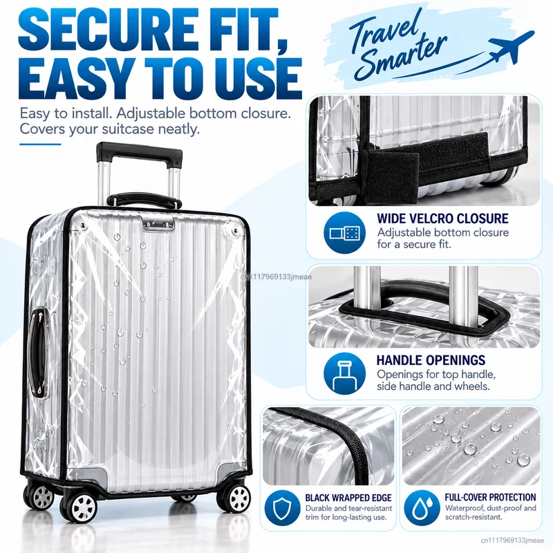 Pelindung Koper Transparan, Pe - Luggage Protective Cover Transparent ulasan dan harga