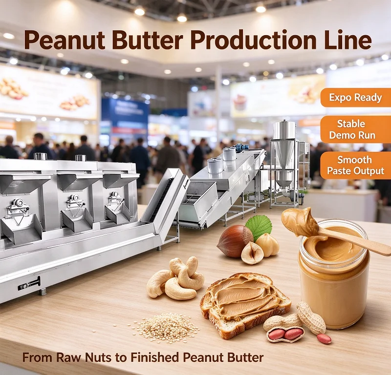 Small Scale Peanut Butter Production Line Commercial Grinder Colloid Mill Sesame Almond Paste Making Machine