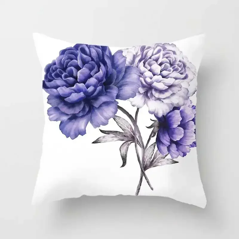 Purple flower cushion cover of car chair pillow cover home decor pillow covers decorative housse de coussin