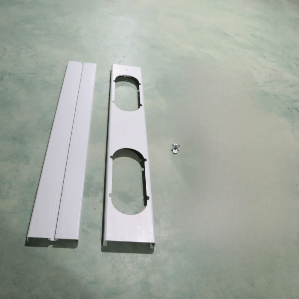 2/3/4pcs Double Hole Window Sealing Plate Adjustable Height with Screws Air Conditioner Window Kit PVC Window Slide Plate Kit