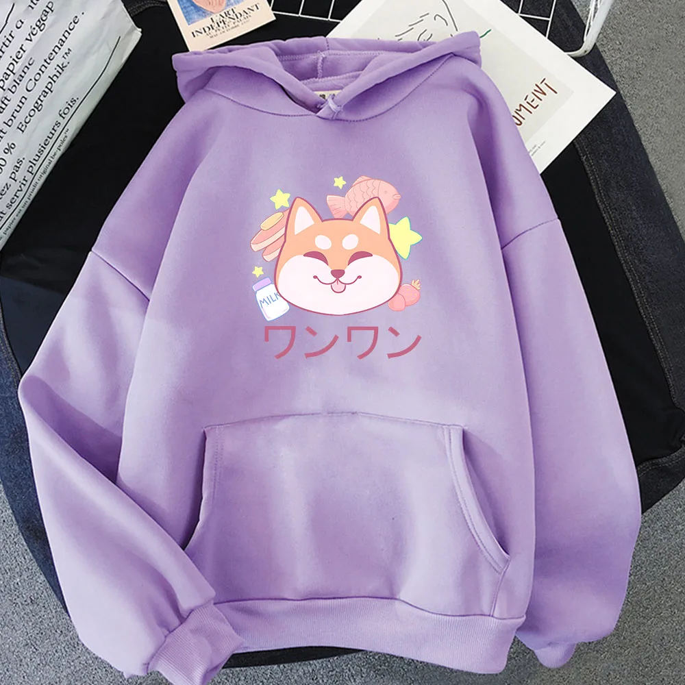 

Shiba Inu Dog Cartoon Printing Hoodies Women/Men Clothing Kawaii Graphic Girls Casual Sweatshirts Long Sleeve Soft Hoody Cute