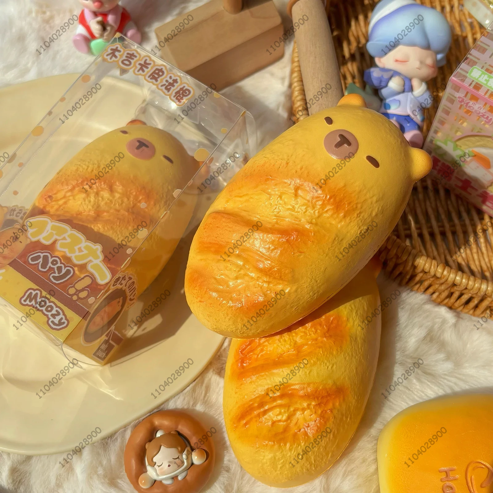 カピバラバゲットスローライジングスクイーズケーキパイパンペストリースクイーズスローリバウンドスクイーズおもちゃ抗ストレスリリースハンドリラックスおもちゃ