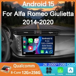 Autoradio Android 15 Voor Alfa Romeo Giulietta 940 2013-2023 GPS Carplay Multimedia Speler Navigatie Stereo Auto DSP DVD Audio