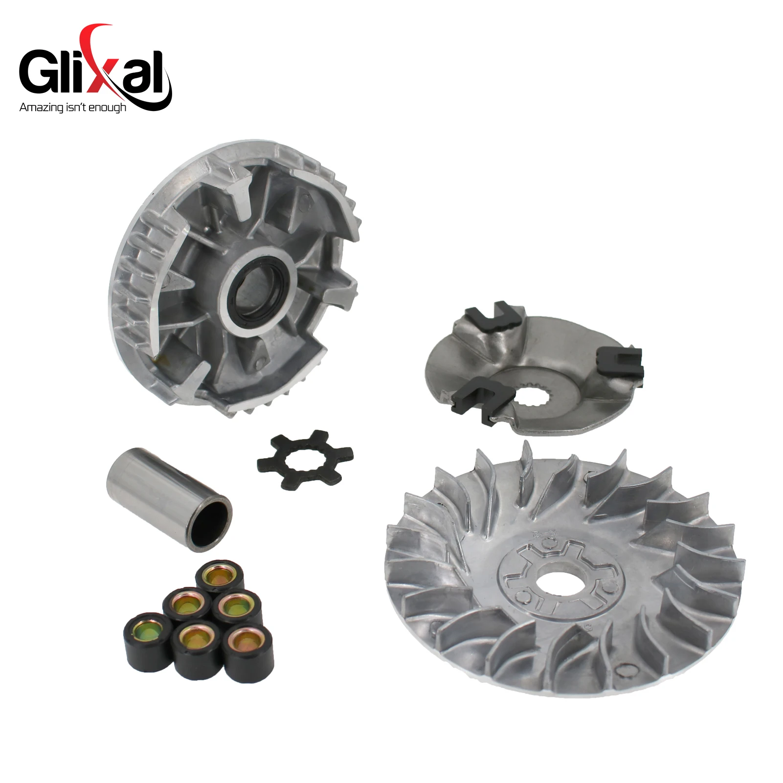 Glixal Variator Kit with 7g Roller Weights for BWS 100, Grand Axis 100, 4VP, Minarelli 100, Aerox 100, Jog 100 Engine Scooter