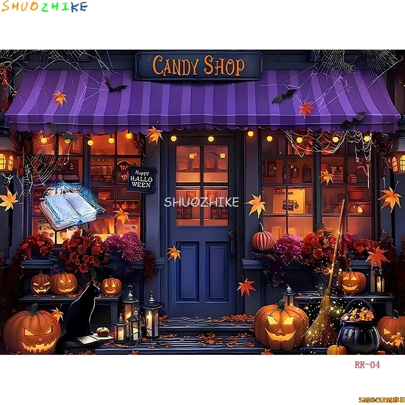 Осенние тыквы, фоны для фотосъемки, реквизит, Хэллоуин, кленовый лист, пугало, ферма, урожай, фон на День Благодарения RR-03