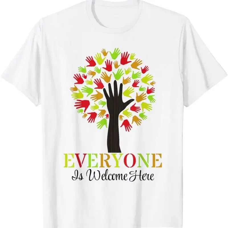 Jeder ist hier willkommen. Idaho Lehrer-T-Shirt