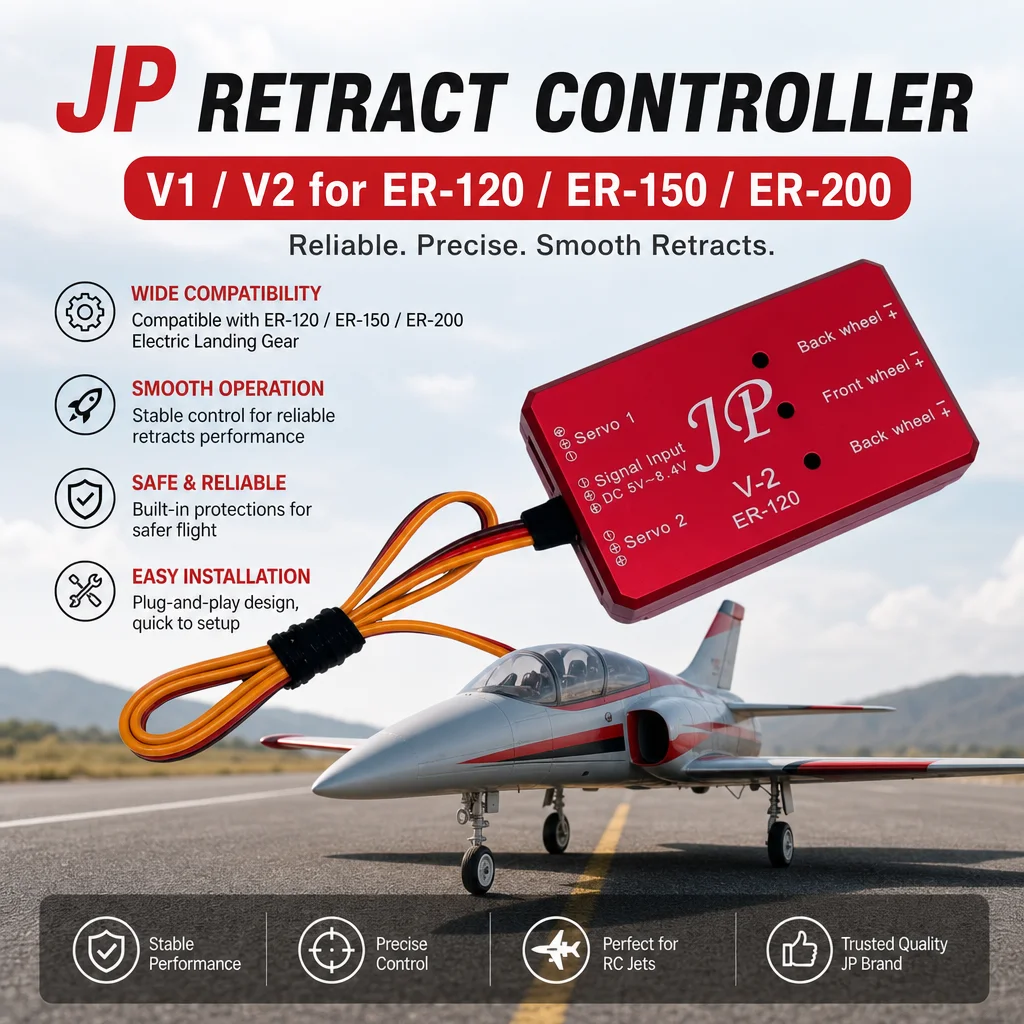 JP Retract Controller V1 V2 for ER-120 150 200 Electric Landing Gear RC Jet