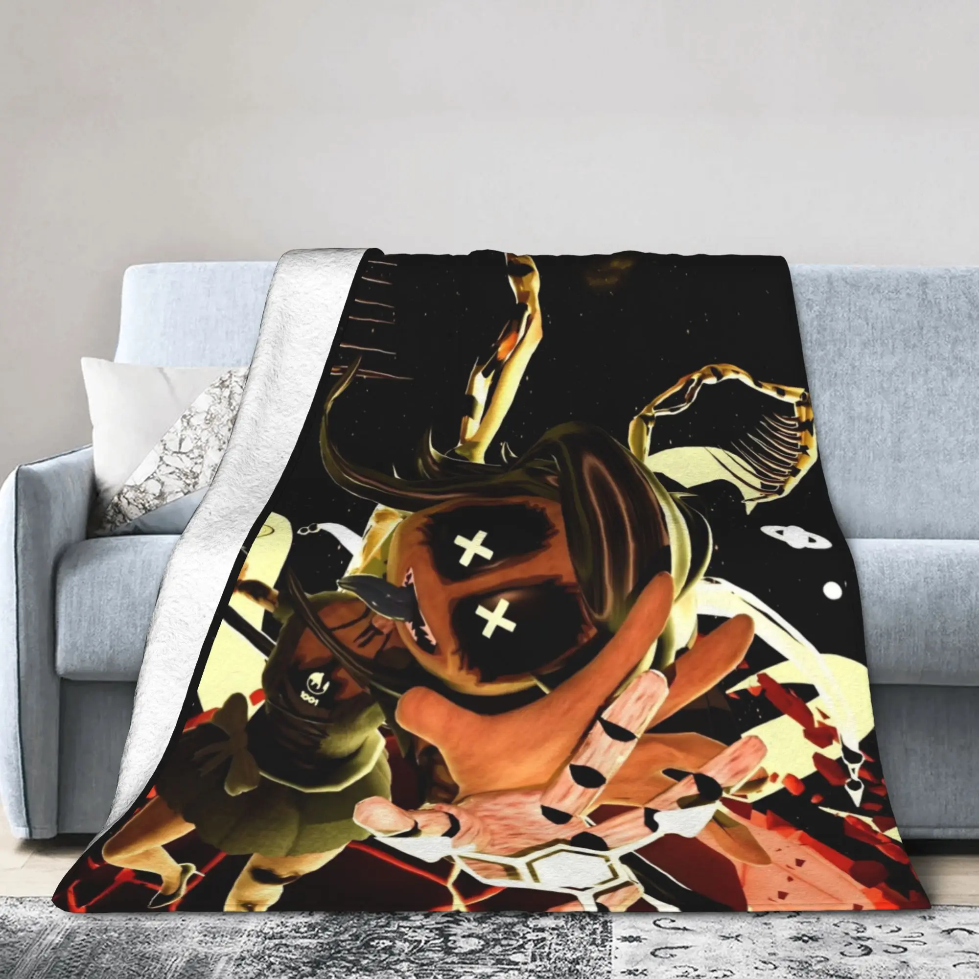 Murders Drones Blankets Science Fiction Fuzzy Throw Blanket Summer Air Conditioning Personalised Lightweight Bedspreads,
