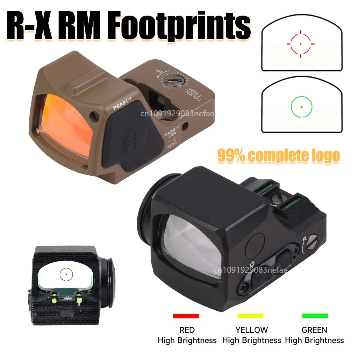 

Тактический коллиматорный прицел серии R-X RM с креплением Footprints, рефлекторный оптический прицел для пистолетов, страйкбольных ружей и винтовок, с функцией активации по движению (Sports Shake Awake) и креплением Glo*k Mount