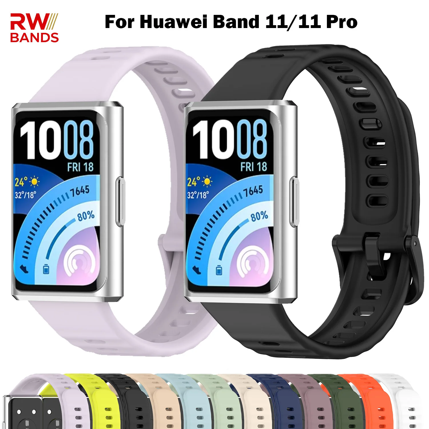 Originalarmband für Huawei Band 11 Pro, Zubehör, Ersatz-Silikonarmband, Uhrenarmband für Huawei Band 11 Series