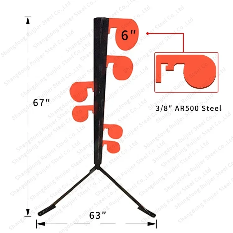 Прямые поставки с фабрики, мишень с дуэльным деревом AR500, стальная сбросная стрельба, стальная мишень