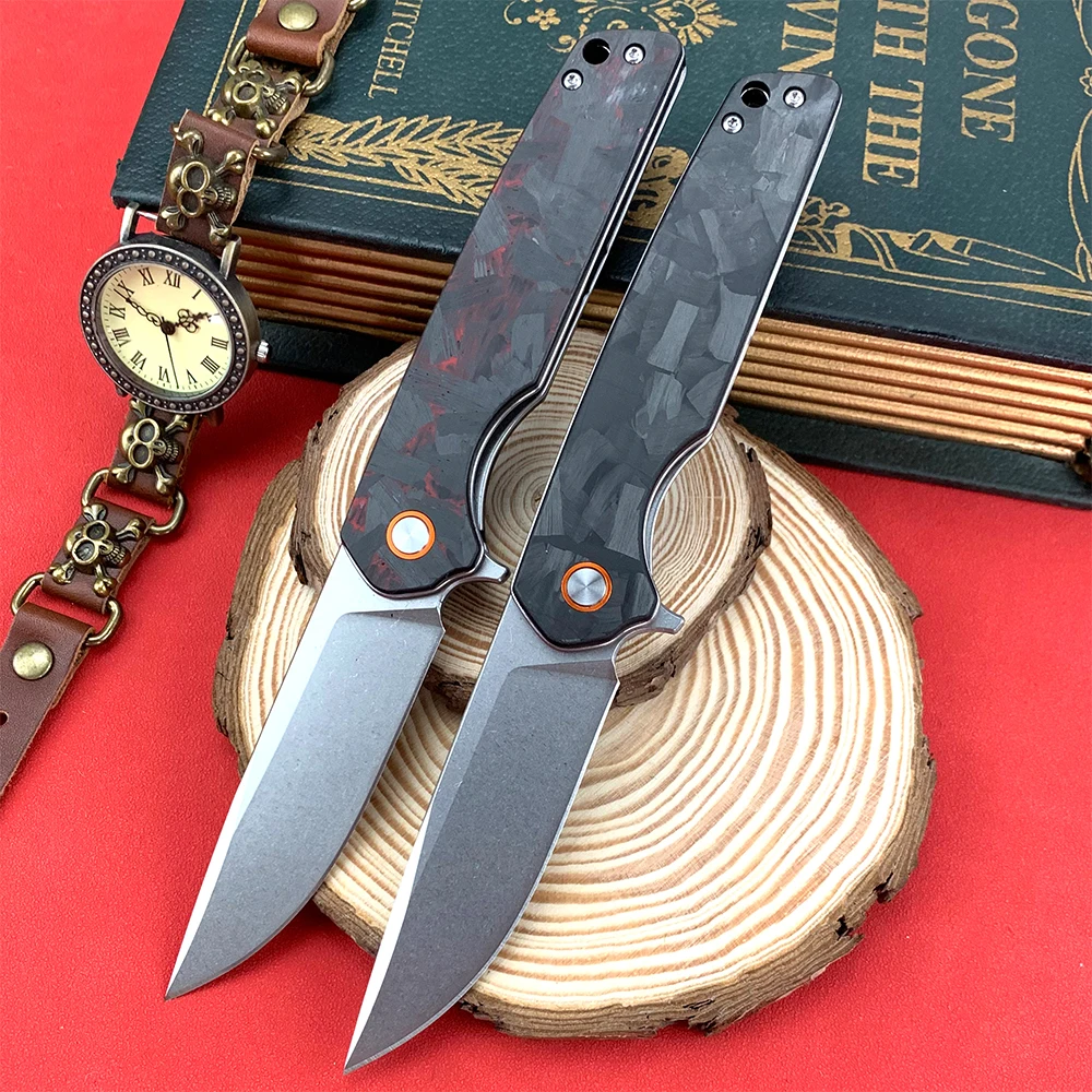 

Pocket Folding Knife D2 Steel Blade Carbon Fiber Handle Outdoor Survival Jackknife EDC Military Tactical Hunting Utility knife