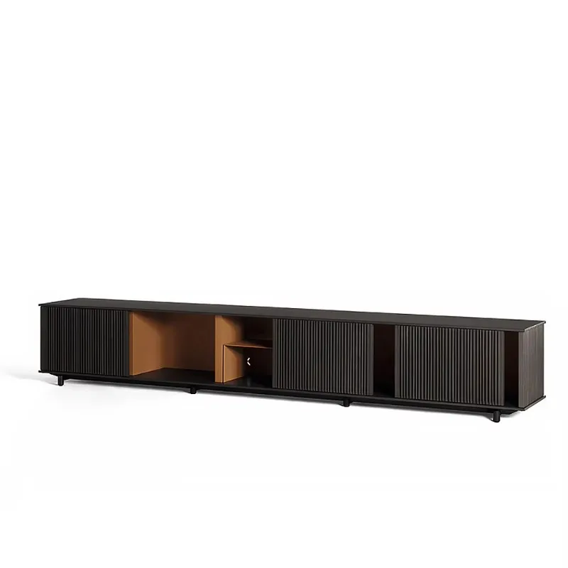 Solid wood TV cabinet modern luxury TV console