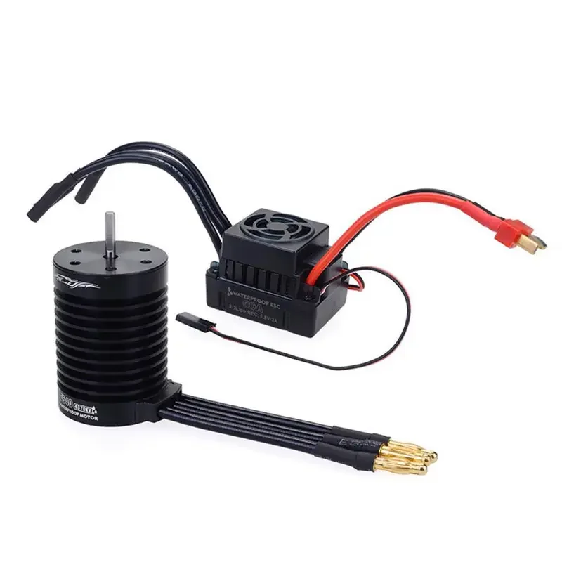 

Hobby Toys Водонепроницаемый F540 3300KV/4370KV Бессенсорный бесщеточный двигатель с 60A ESC для 1/10 RC автомобилей