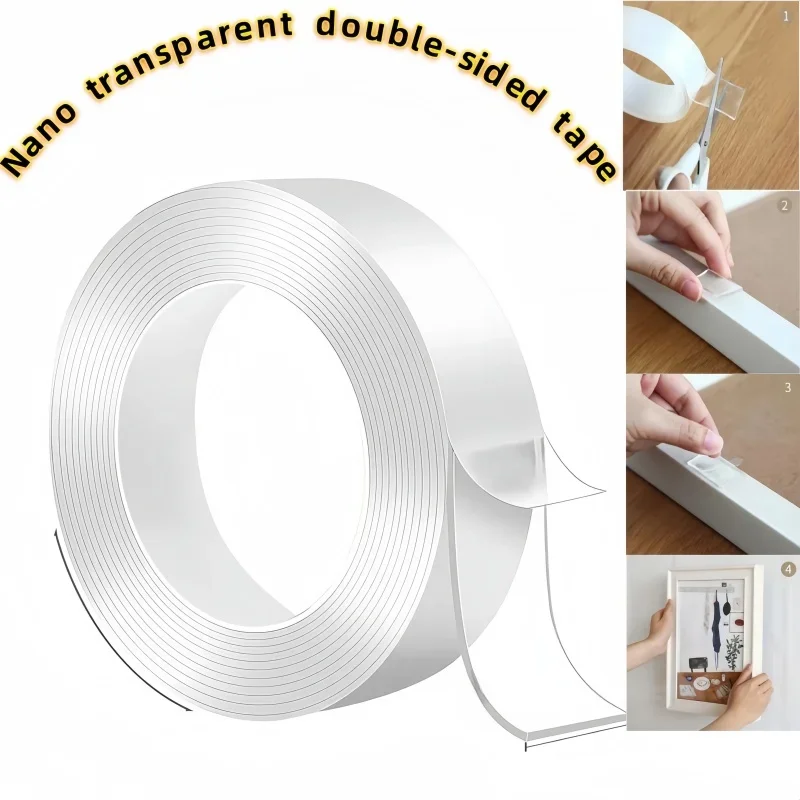 Double Sided Adhesive Tape Extra Strong Glue Two Face Sticker 1/5/10M Waterproof Traceless Strip Removable Universal Disks Glue