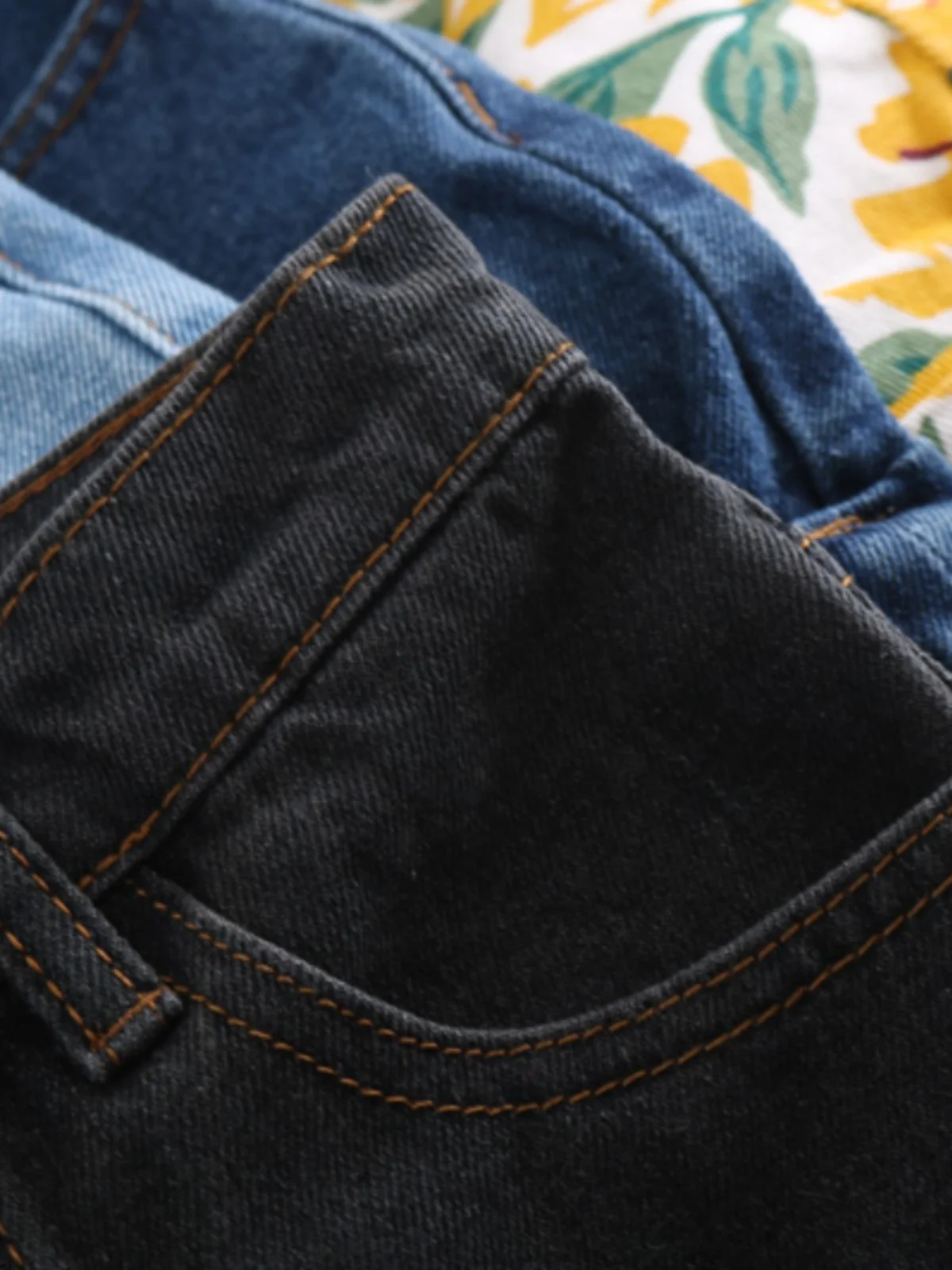 Hoge taille wijde pijpen ort jeans dames zomer vintage a-lijn slim fit hotpants met manchetten zonprint trendy diepblauwe denim orts