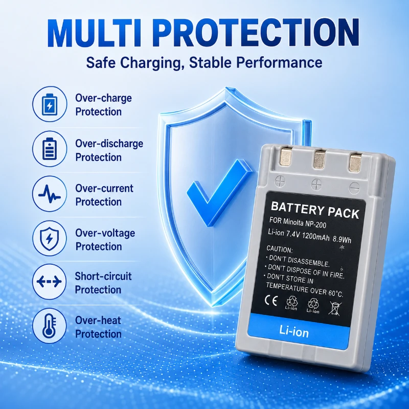 1200MAH3.7V Suitable for Minolta NP-500 Battery NP-600 DR-LB4 G600 G530 KD-310Z Strong Endurance Long-lasting Digital Battery