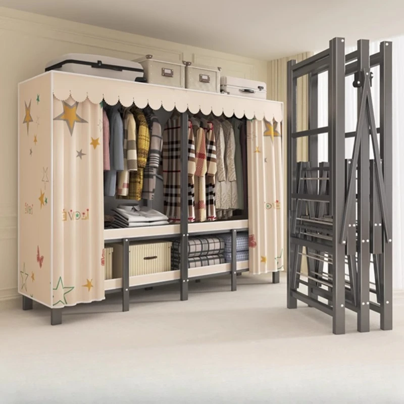 

Large Fabric Wardrobes Adults Hanging Clothes Organizer Bedroom Closet Space Saving House Roupeiros De Quarto Furniture Home