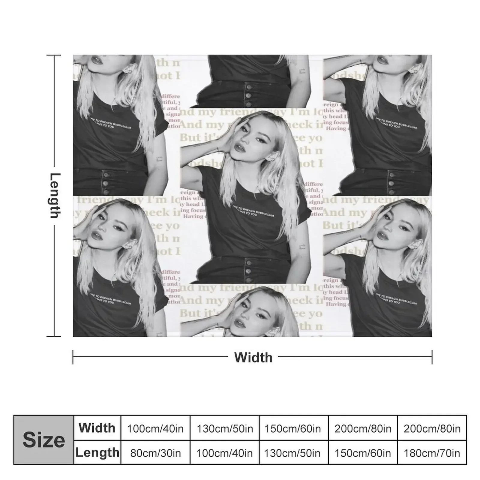 Dove Cameron - Bloodshot Throw Blanket Thermals For Travel Summer Beddings Stuffeds Loose Blankets