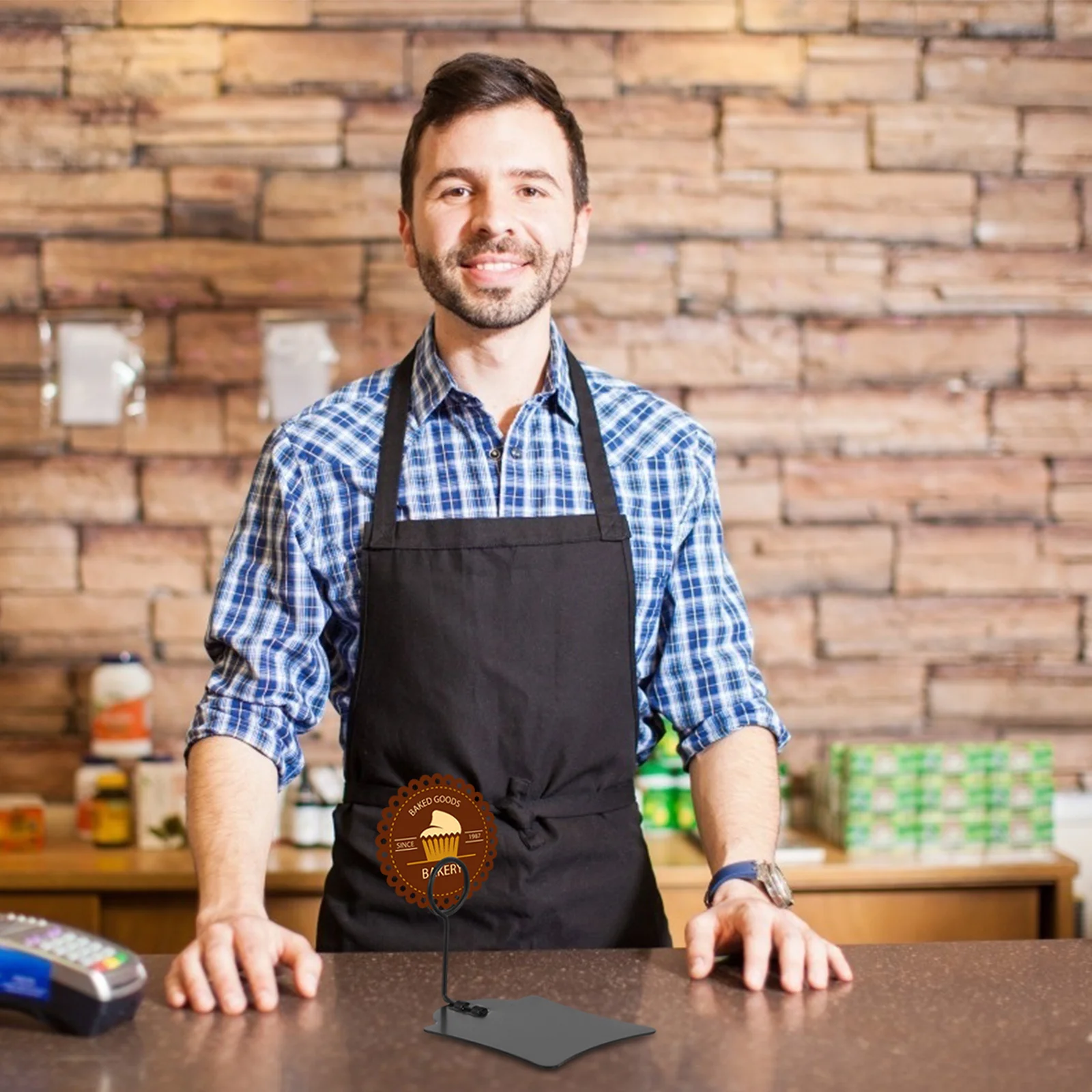 

5Pcs Food Sign Holder Metal Price Tag Clamp for Supermarket Bakery Label Display Rack Advertising Clip Reusable