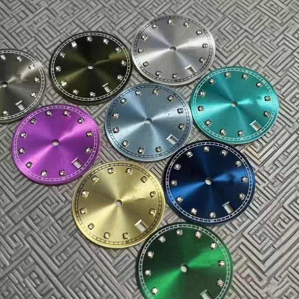 

28.5mm sun patterned diamond dial perfectly compatible with NH35/36 movement