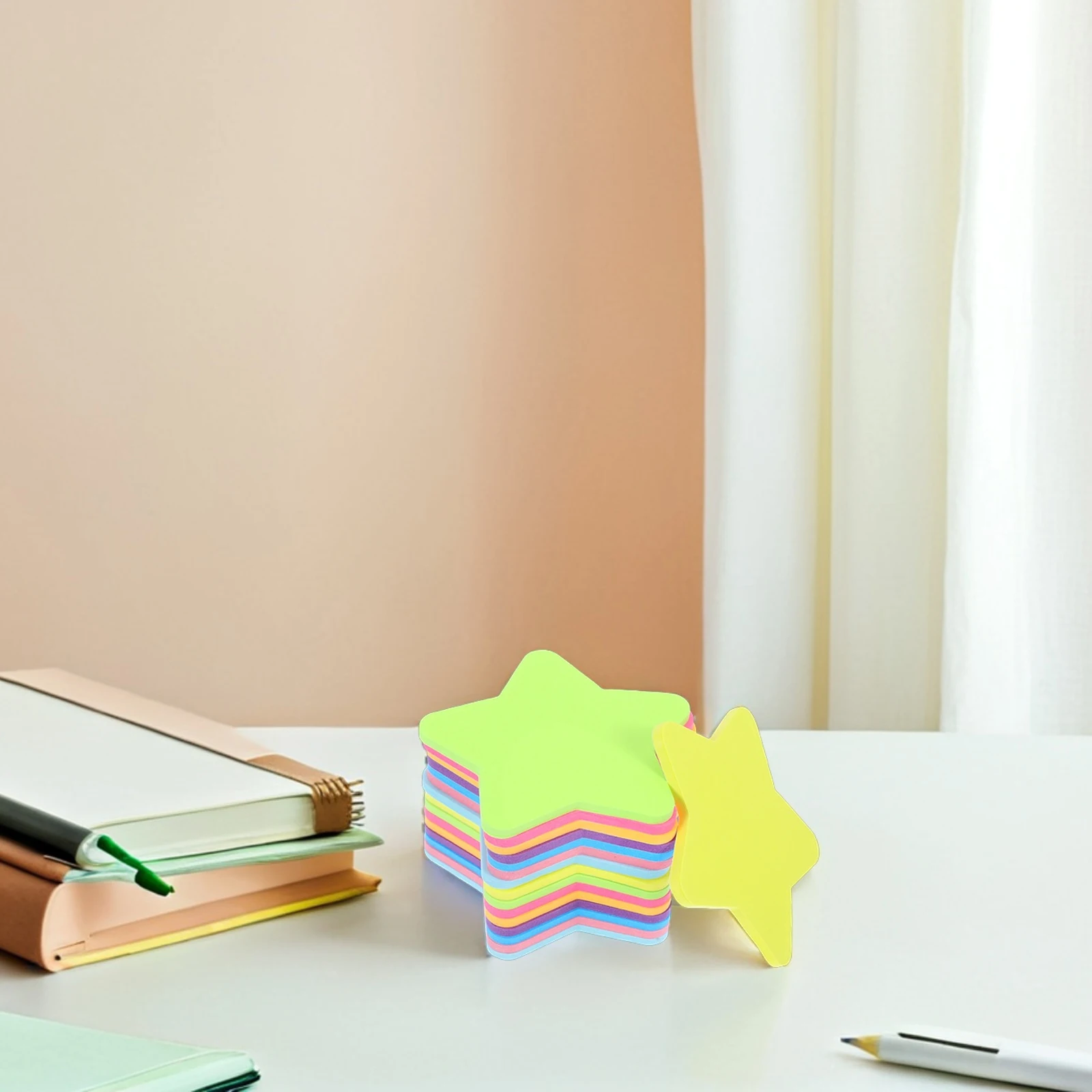16 Pcs Five-pointed Star Home Office Planner Notebook Pad Sticker Pads Daily Adhesive Paper Memo Tabs
