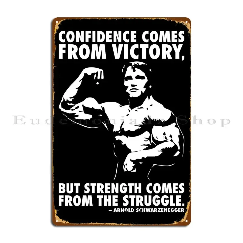 Confidence And Struggle Metal Plaque Poster Pub Personalized Wall Mural Bar Cave Mural Tin Sign Poster